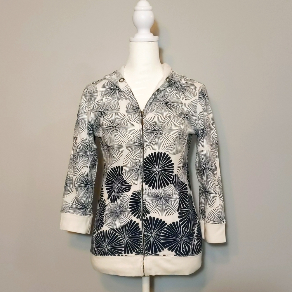 3/4 Sleeve Starburst Zip Hoodie